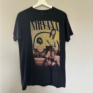 Nirvana Black Tee size Medium Tultex
